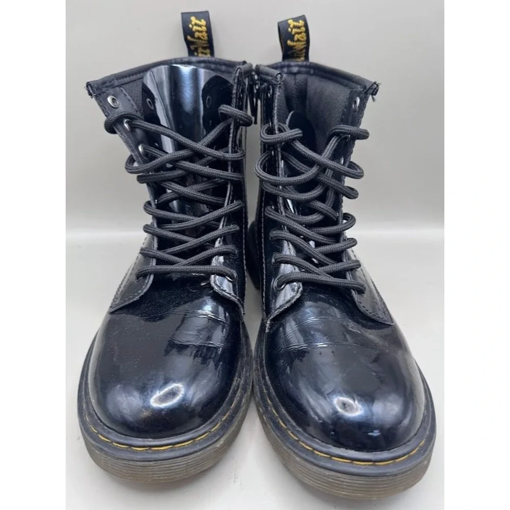 Dr. Martens 1460 J Patent Leather Lace-Up Boots Black Youth JY004 – Size 4